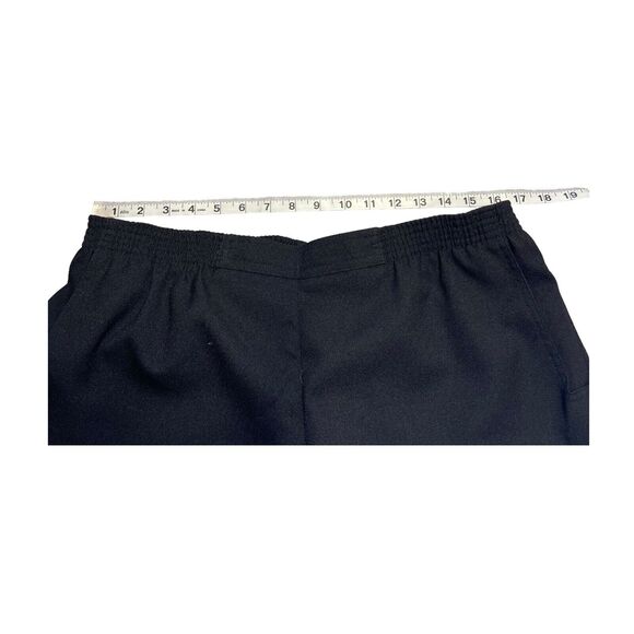 Alfred Dunner Pants Women 14 Black 100% Polyester Elastic Waist Straight Leg - Picture 6 of 6
